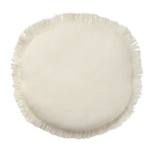 Mina Victory -  Sofia Solid 20"x20" Round Indoor Thro Ivory